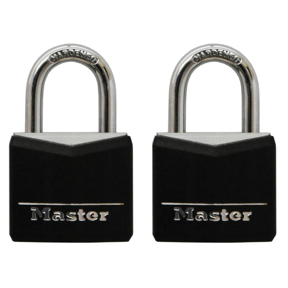 Master Lock Keyed Padlock, 1-3/16-in Wide x 5/8-in Shackle (2-Pack) | 131T