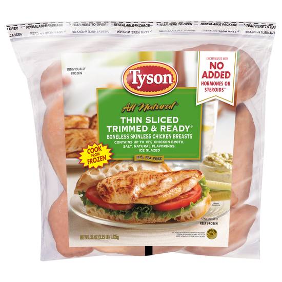 Tyson Thin Sliced Trimmed & Ready Chicken Breast (36 oz)