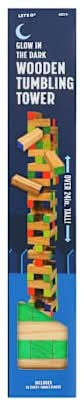 Glow-in-the-Dark Wooden Tumbling Tower Game