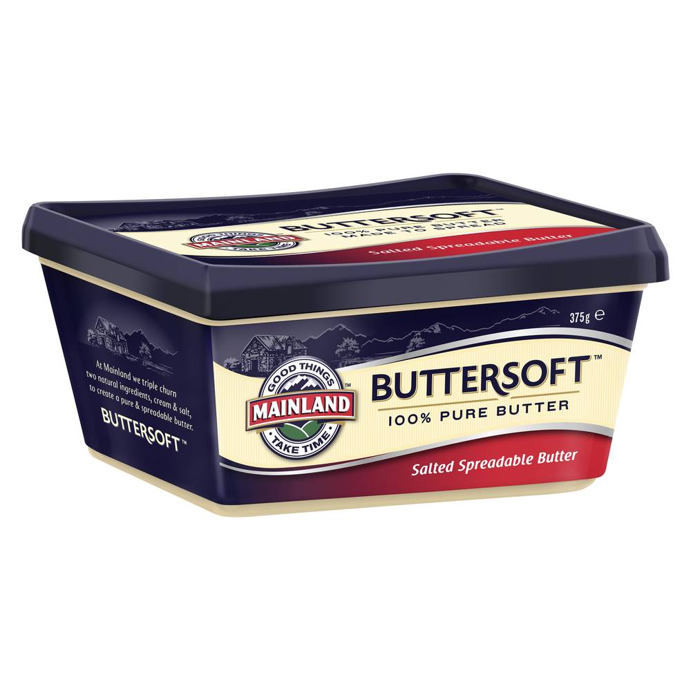 Mainland 100% Pure Salted Spreadable Butter (375g)