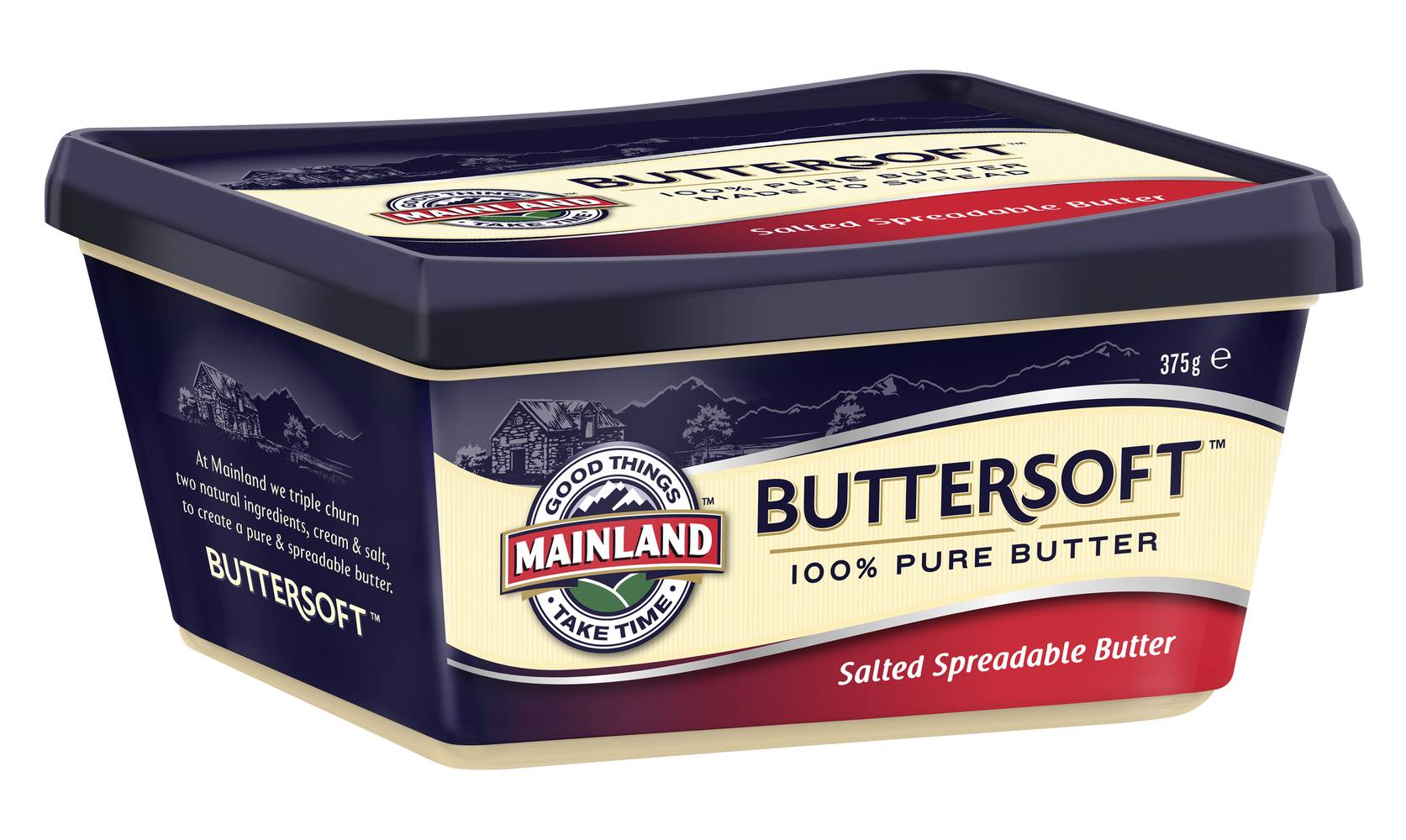 Mainland 100% Pure Salted Spreadable Butter (375g)