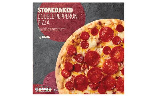 Asda Stonebaked Double Pepperoni Pizza 329g