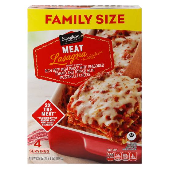 Signature Select Lasagna With Meat Sauce Family Size (38 oz)