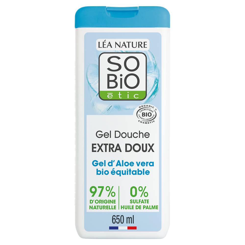 So'bio - Gel douche extra doux aloe vera (650 ml)