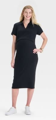 Two Piece Top/Skirt Knit Maternity Coordinate Set - Isabel Maternity by Ingrid & Isabel™ Black XL