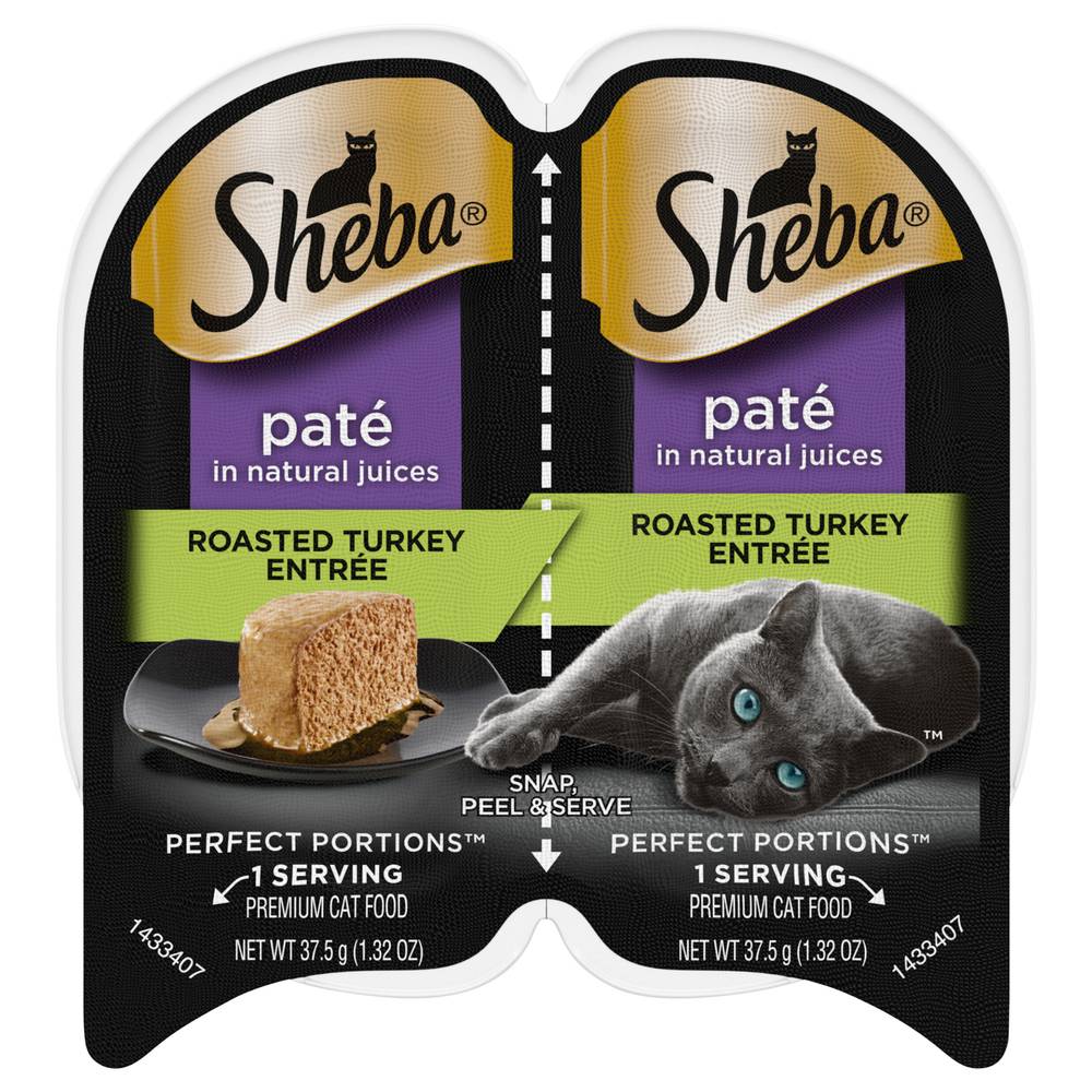 Sheba Roasted Turkey Pate Cat Food (2 x 1.3 oz)