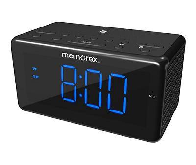 Black Bluetooth Alarm Clock With Radio