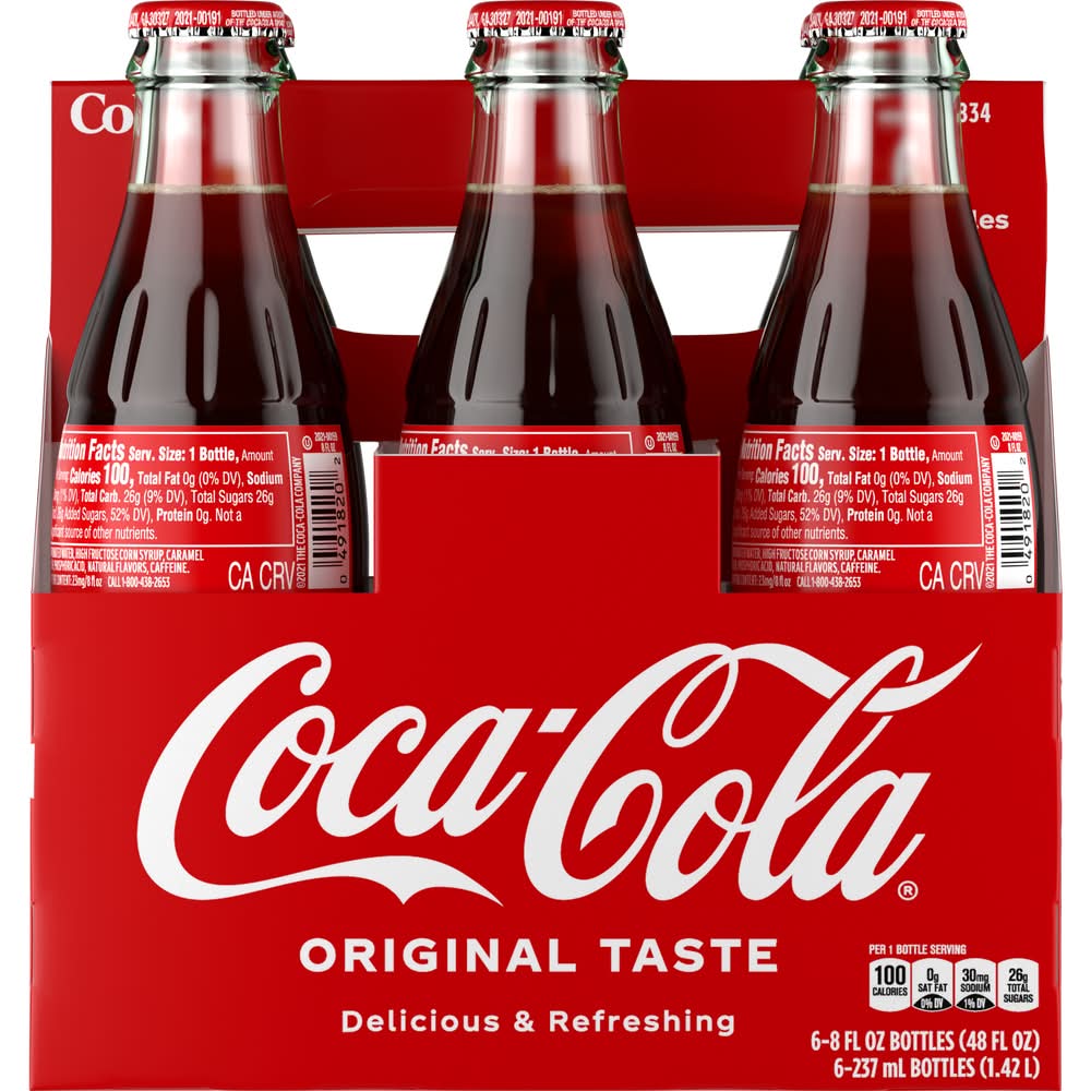Coca-Cola Original Taste Soda (6 x 8 fl oz)