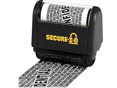 Cosco Secure I-D Roller Stamp, Confidential, Black Ink (035673)