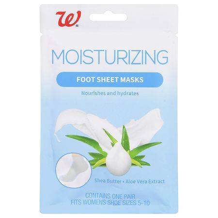 Walgreens Moisturizing Foot Sheet Masks Women's Shoe (5-10)