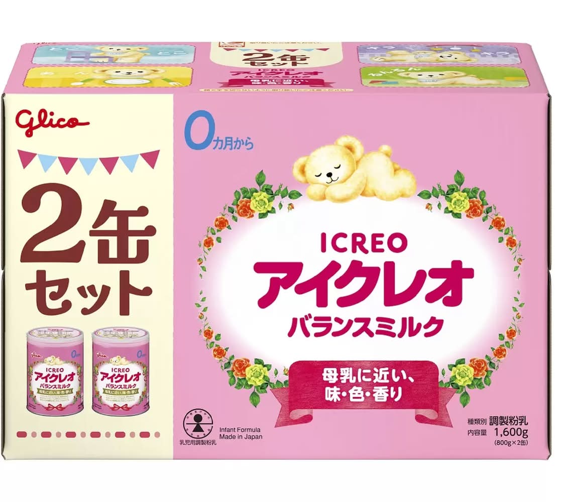 グリコ アイクレオ バランスミルク 800 gｘ 2 缶 0 か月～