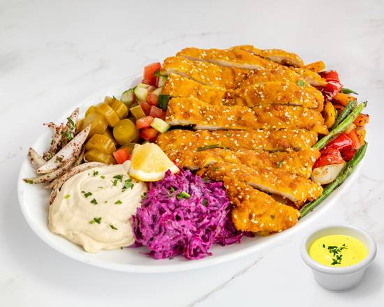 Large Chicken Schnitzel Plate