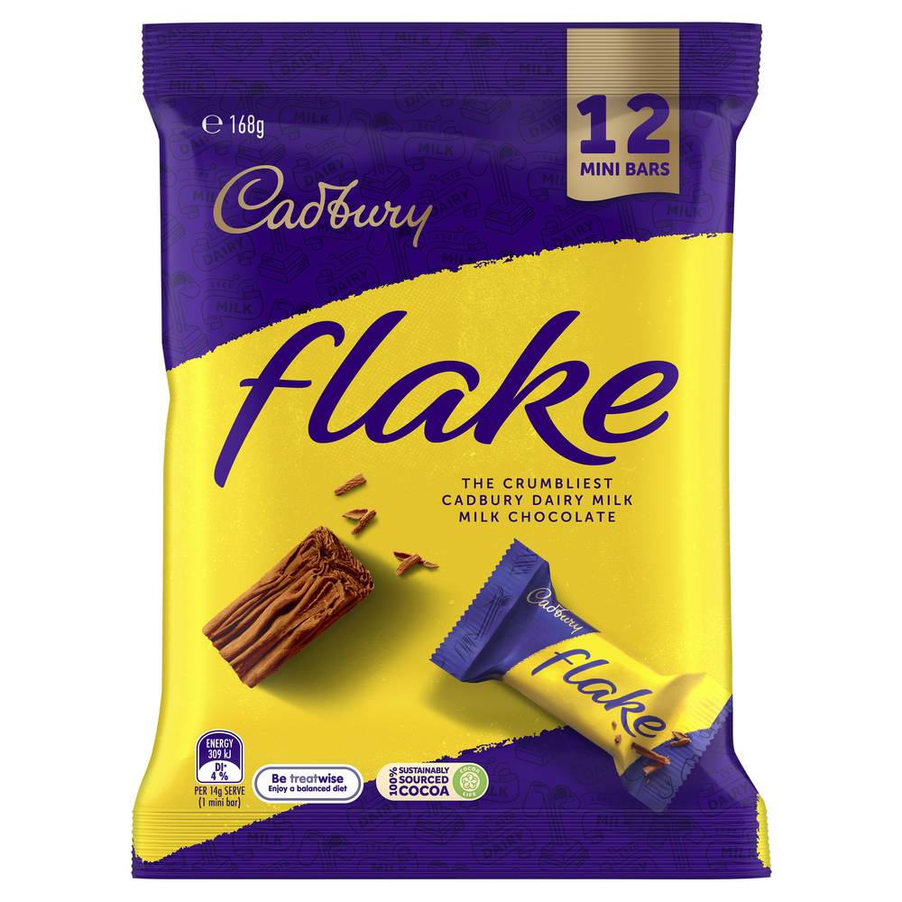 Cadbury Flake Milk Chocolate Mini Bars (168g, 12 pack)