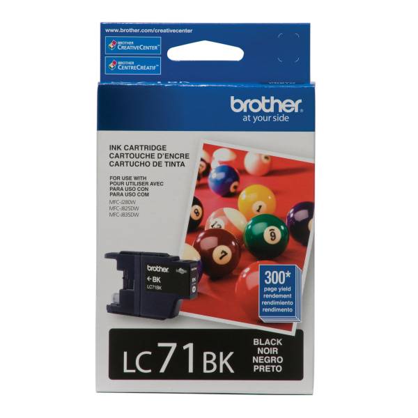 Brother Printer Lc71bk Standard Yield Black Ink Cartridge