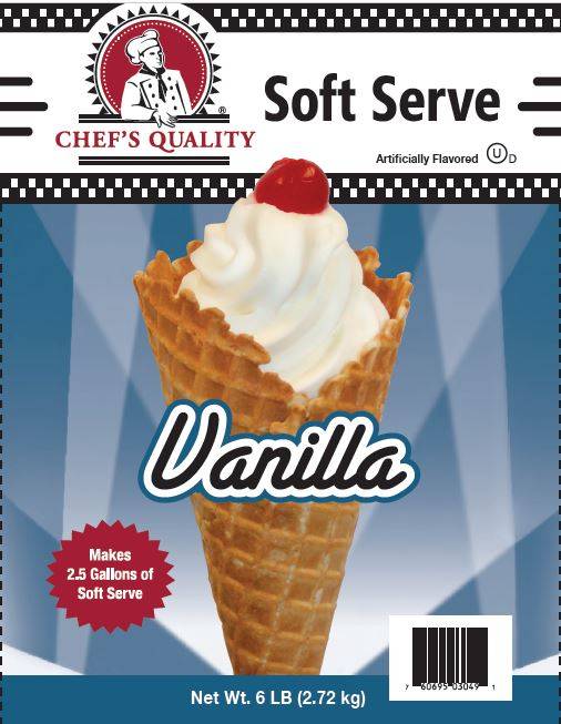 Chef's Quality - Vanilla Soft Serve Mix - 6 lbs