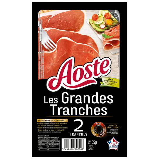 Aoste les grandes tranches 2 tranches 55g