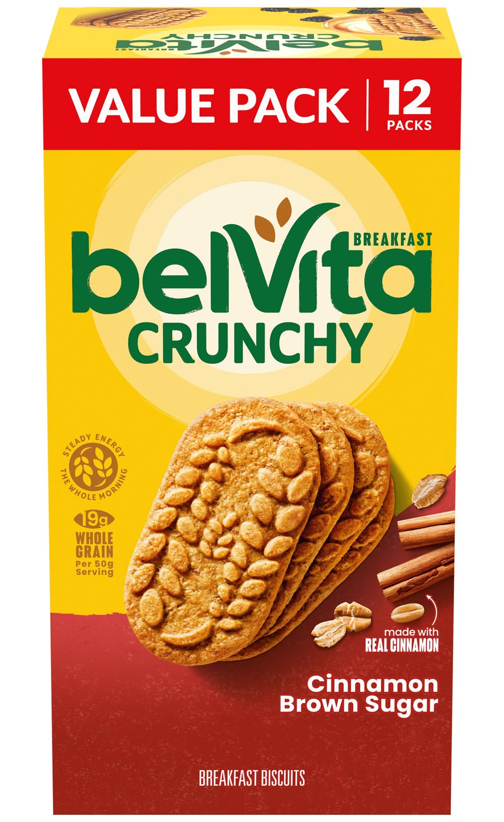 BelVita Breakfast Cinnamon Brown Sugar Biscuits Value pack (21.2 oz, 12 ct)