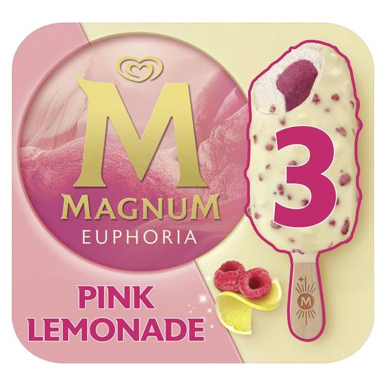 Magnum - Euphoria glace bâtonnet et bonbons pétillants (citron - framboise)