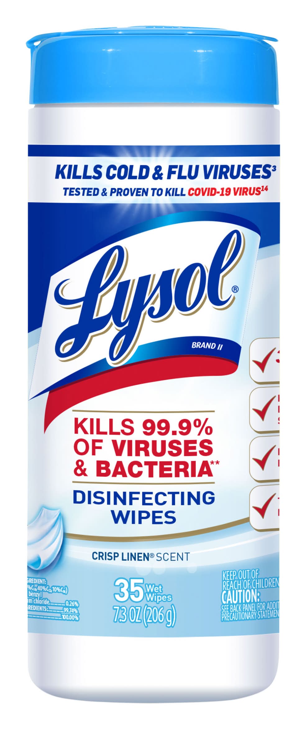 Lysol Disinfecting Wipes, Crisp Linen (7.3 oz, 35 ct)