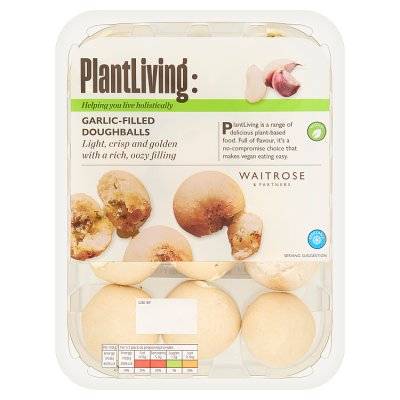 Waitrose Plant Living Vegan Garlic Doughballs (210G)