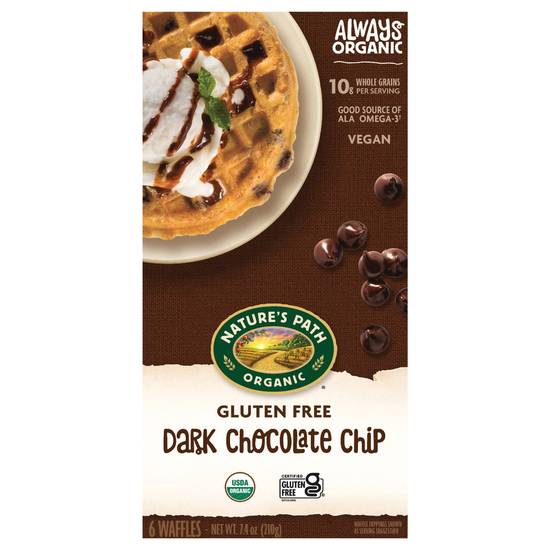Nature's Path Organic Gluten Free Dark Chocolate Chip Waffles ( 6 ct )