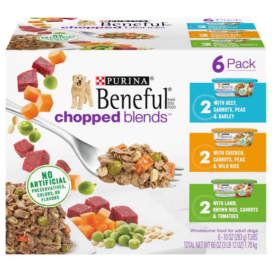 Purina Beneful Chopped Blends Variety pack Wet Dog Food (6 ct)