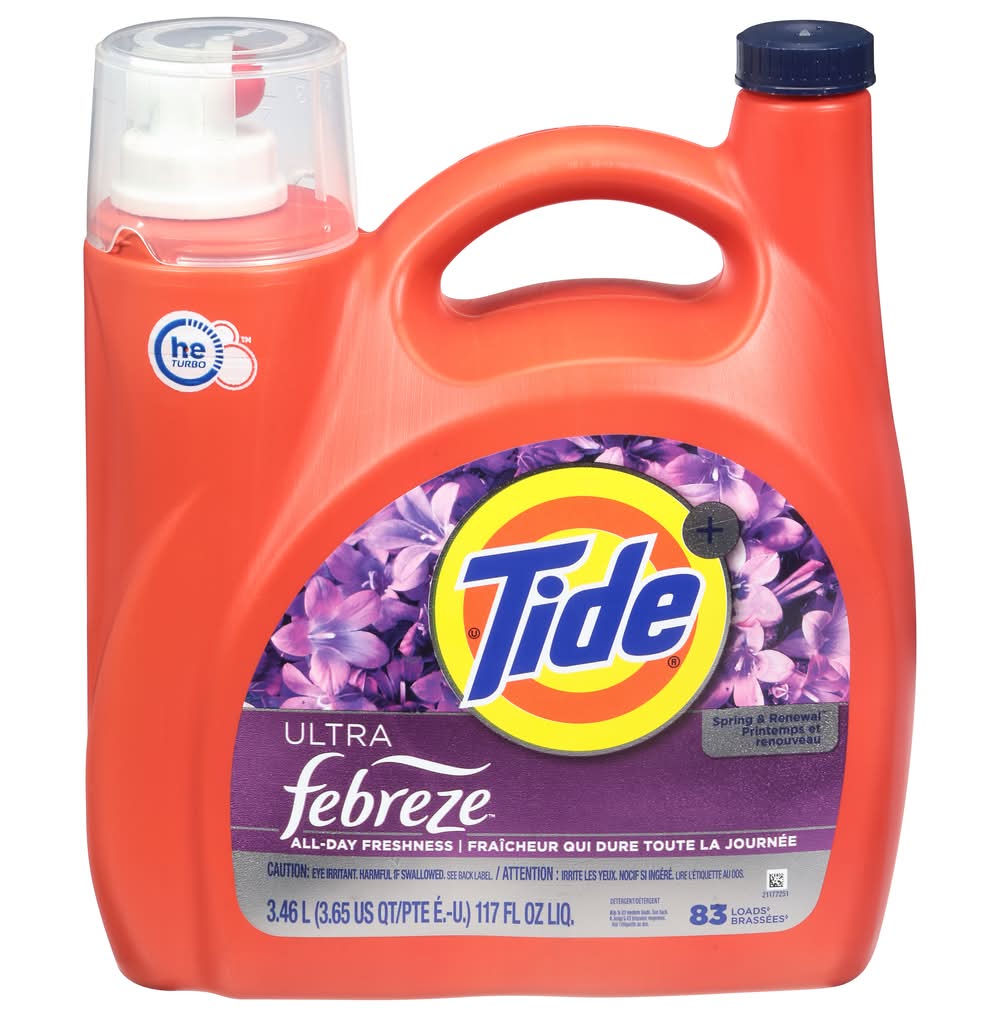 Tide Plus He Turbo Clean Liquid Laundry Detergent 83 Loads, Spring-Renewal (117 fl oz)