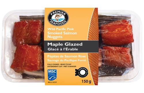 Premier Seafoods Wild Pacific Smoked Pink Salmon Maple Nuggets (150 g)