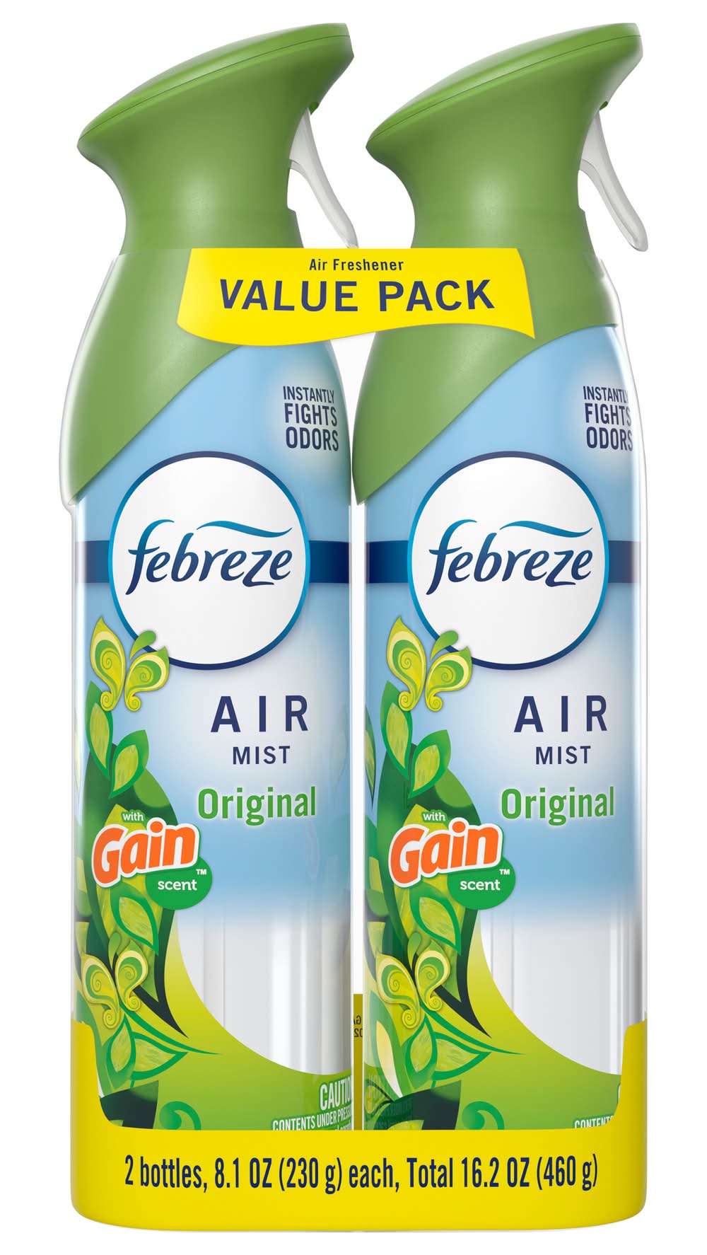 Febreze Air Freshener Odor Fighting Room Spray Value pack, Gain Original (2 x 8.1 oz)