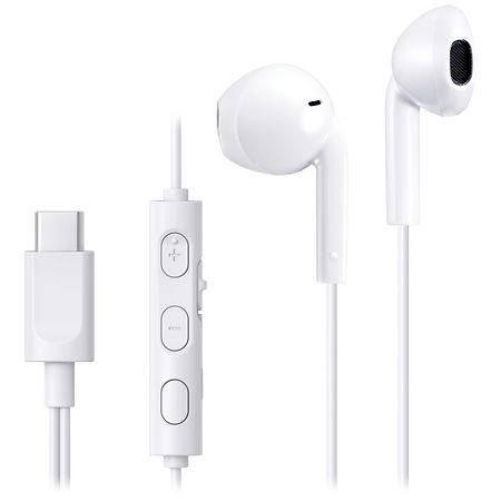 JVC Usb C Wired Earbuds Headphones, White