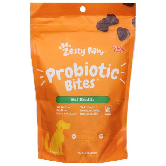 Zesty Paws Gut Health Probiotic Bites (pumpkin)