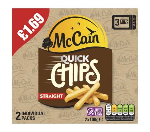 McCain Straight Quick Chips 2 x 100g (200g)
