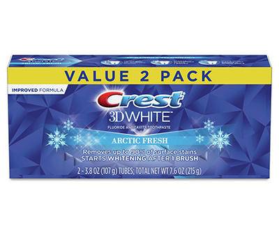 3D White Arctic Fresh Whiting Toothpaste, 2-Pack