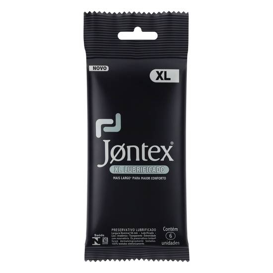 Jontex preservativo lubrificado xl (6 unidades)