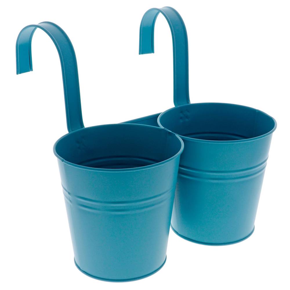 Twin Buckets With Hanging Hook, 2pc