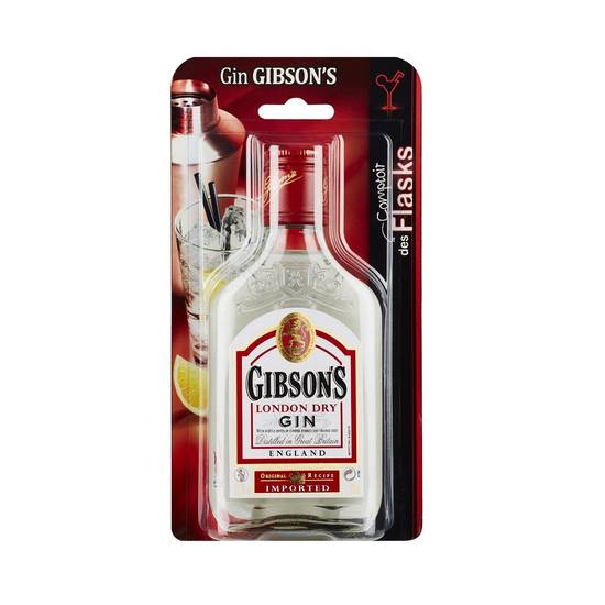 Flash Gin London Dry 37.5° GIBSON'S - le blister de 20cL