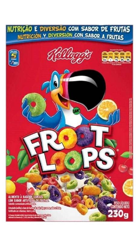 Kellogg's cereal matinal sabor frutas froot loops (230 g)