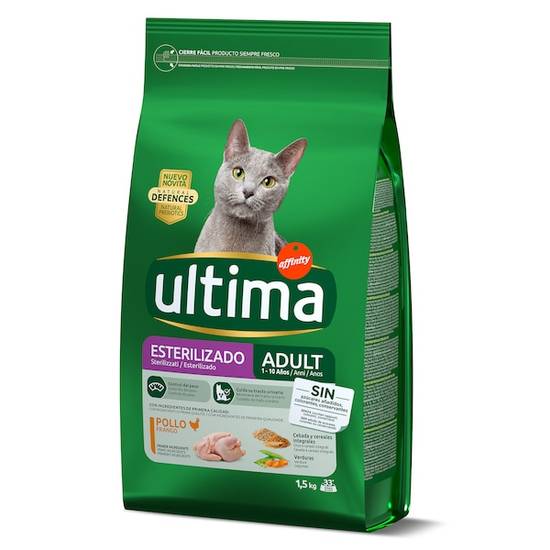 Alimento para gatos esterilizados con pollo Última bolsa 1.5 kg