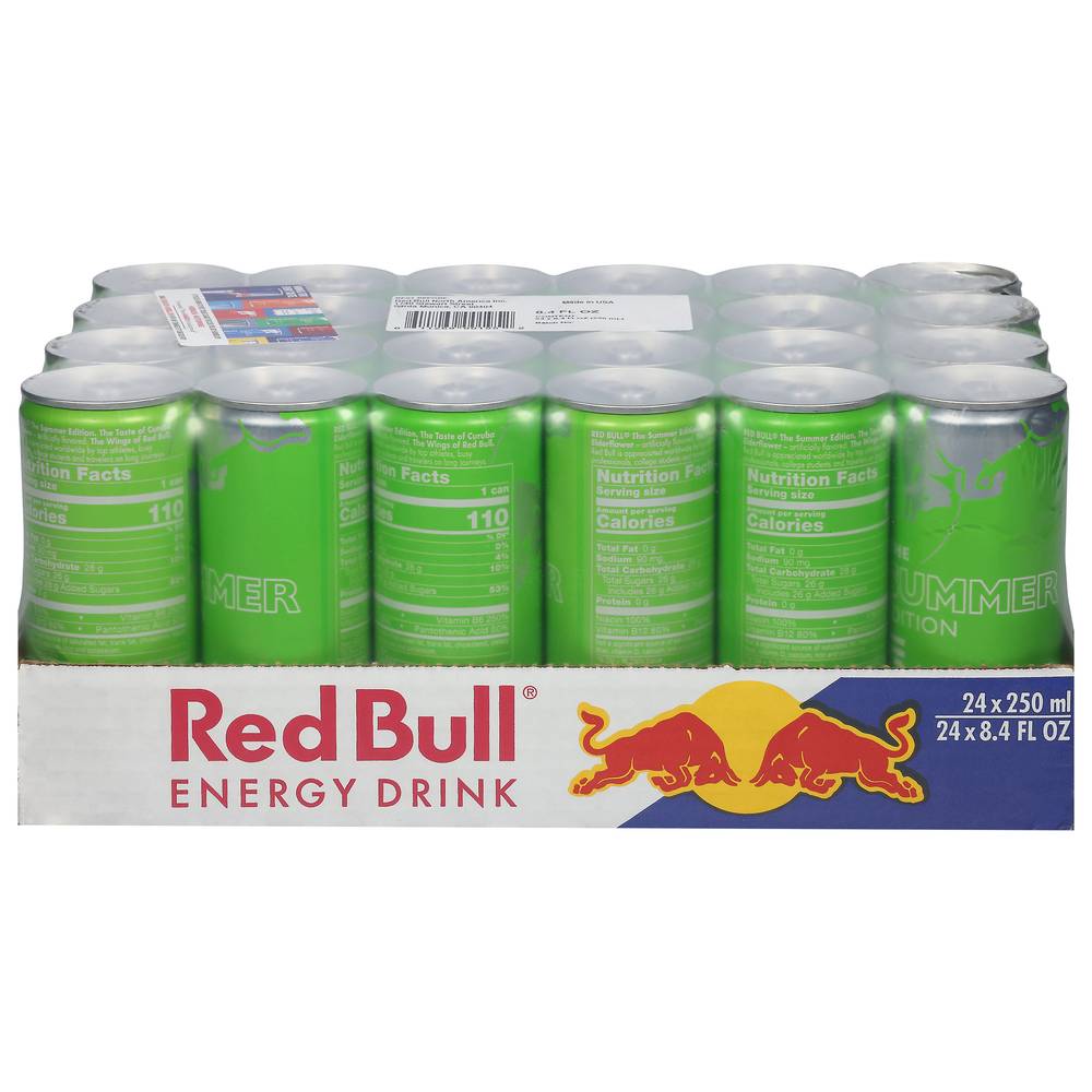 Red Bull the Summer Edition Curuba Elderflower Energy Drink (24 pack, 8.4 fl oz)