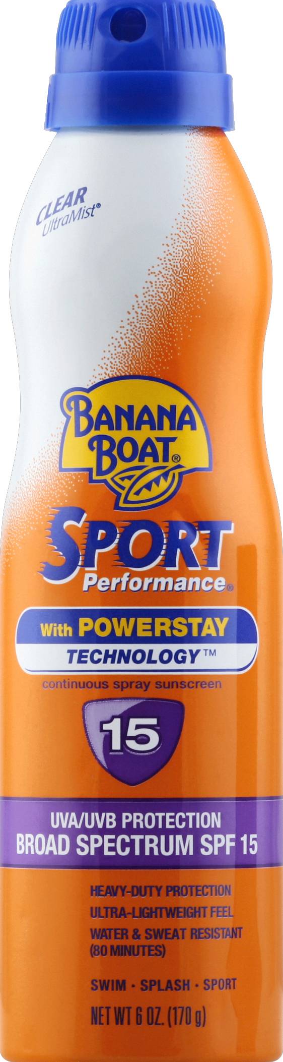 Banana Boat Sport Performance Clear Sunscreen Spray Spf 15 (6 oz)