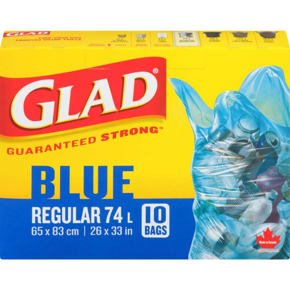 Glad Easy-Tie Recycling Bags, 10 Bags