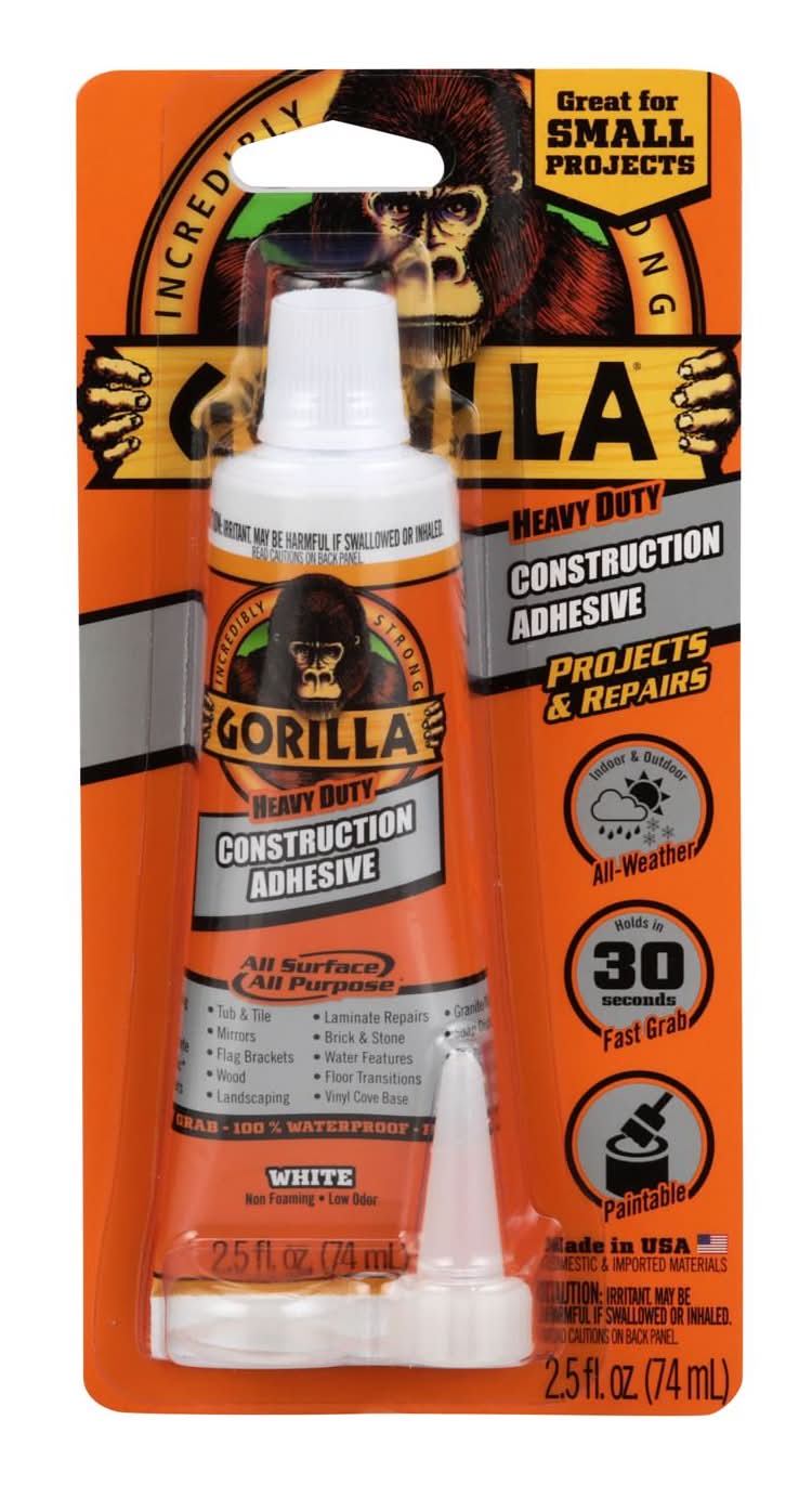 Gorilla All Purpose Construction Adhesive 2.5 Oz