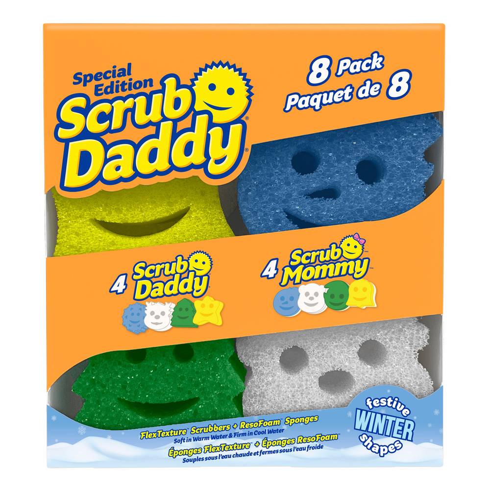 Scrub Daddy - Édition Des Fêtes, Paquet De 8