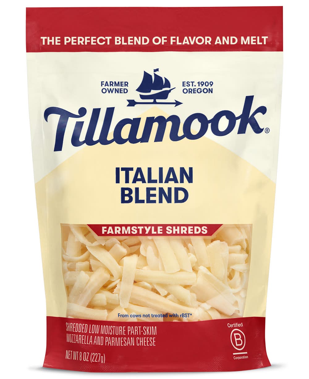 Tillamook Italian Blend Shredded Cheese (8 oz)