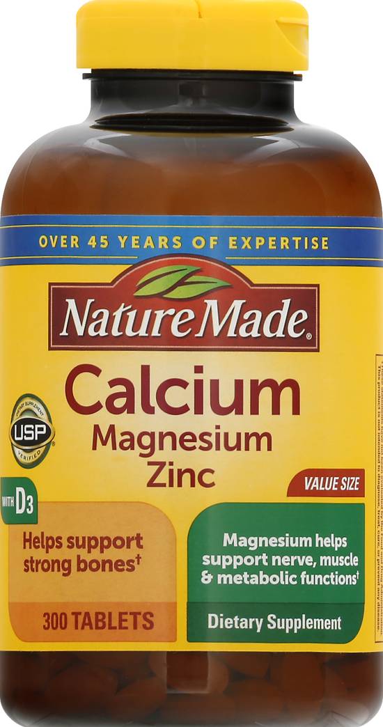Nature Made Calcium Magnesium Zinc Tablets