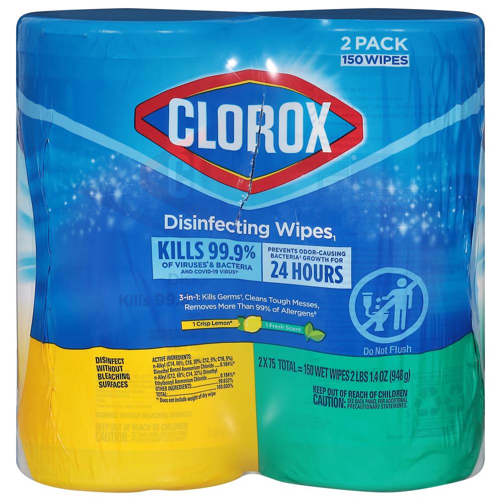 Clorox Crisp Lemon/Fresh Scent Disinfecting Wipes (1.03 kg)