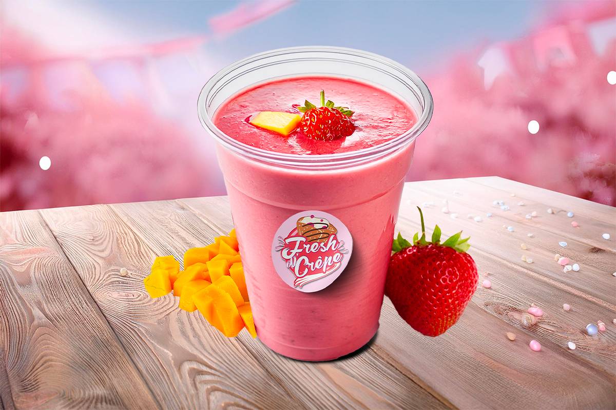 Smoothie mangue et fraise
