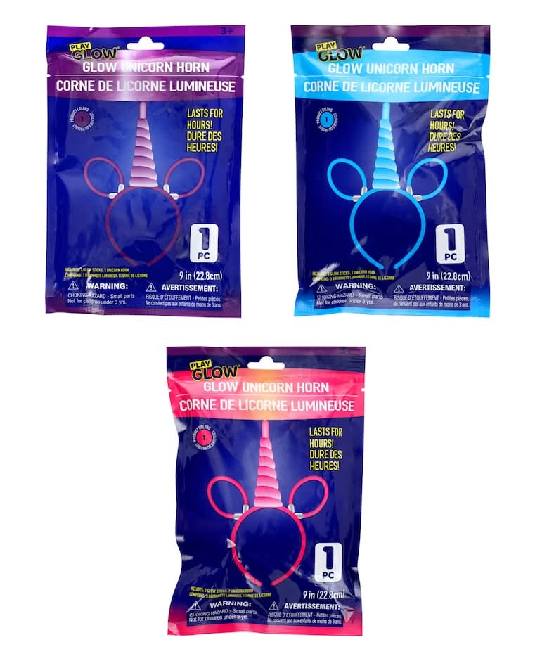 Play Glow Glow Unicorn Horn, Assorted Colors