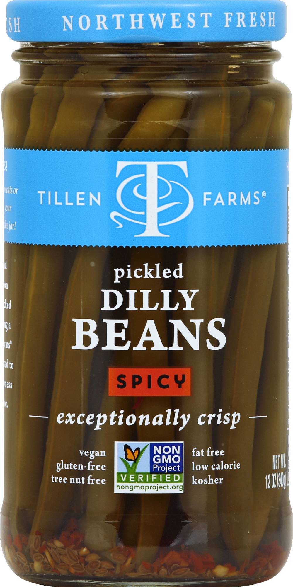 Tillen Farms Spicy Pickled Dilly Beans (12 oz)