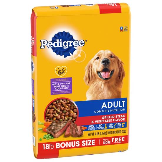 Pedigree · Grilled Steak & Vegetable Adult Dog Food (18 lbs)